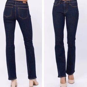 Judy Blue Mid Rise Slim Bootcut Jeans dark blue